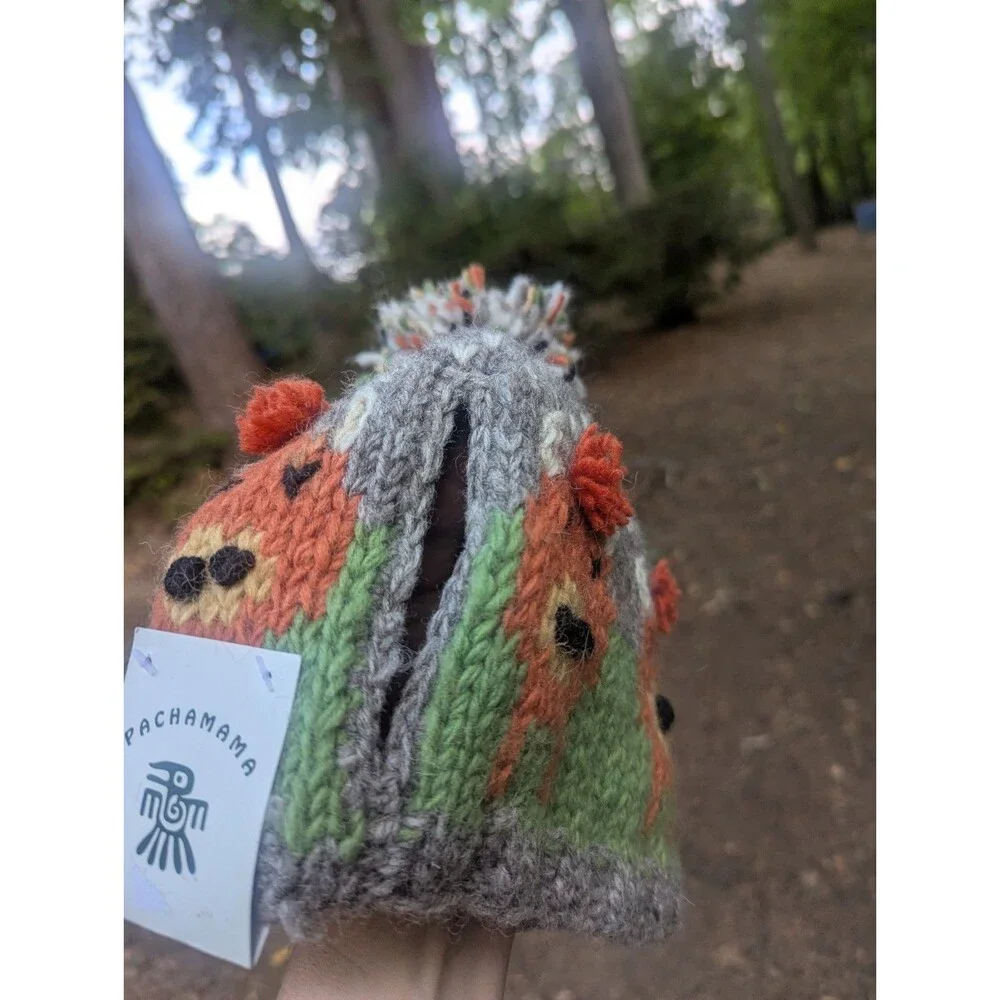 NWT Pachamama Herd of Highland Cow Knitted Wool Tea Cosy Fleece Lined Fair Trade